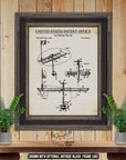 Ice Fishing Tip Up Patent Print - 1981 Ice Fishing Gear Invention at Adirondack Retro