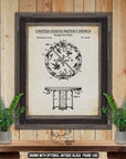 Bumper Pool Table Patent Print - Historic 1973 Billiards Invention at Adirondack Retro