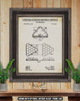 Pool Ball Rack Patent Print - Historic 1916 Billiards Invention at Adirondack Retro