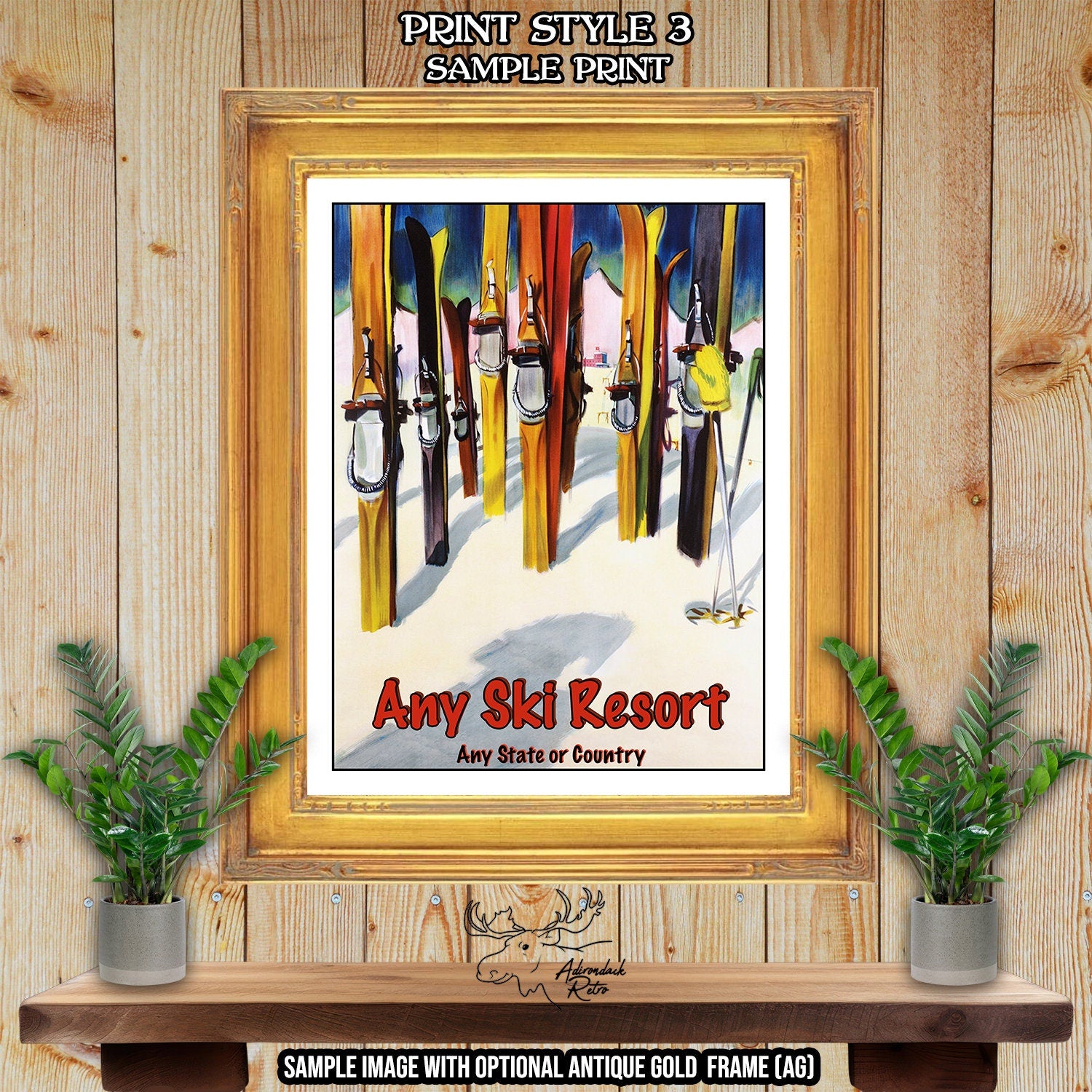 Aspen Highlands Ski Resort Print - Retro Colorado Ski Resort Poster
