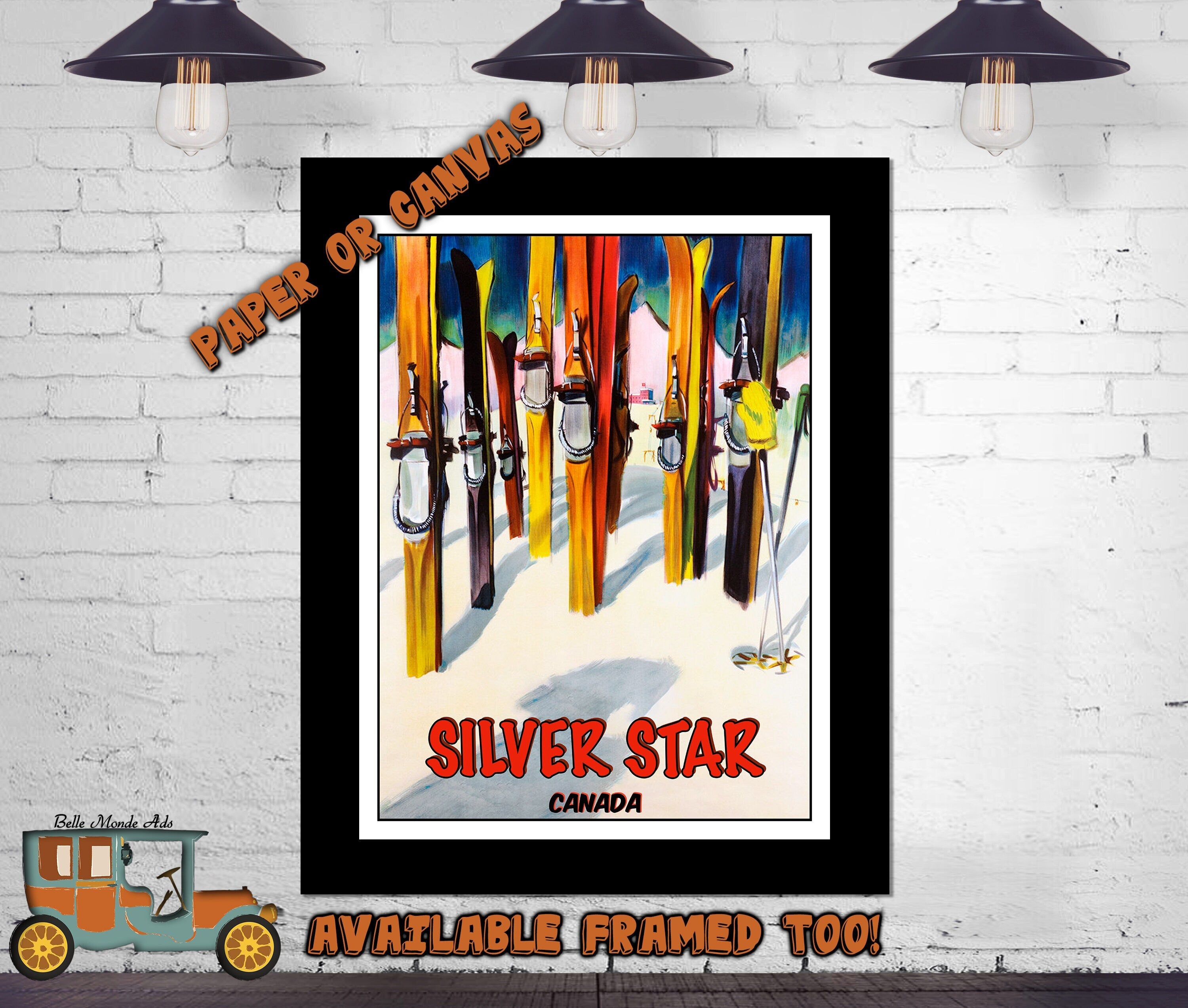 Silver Star Ski Poster - Ski Resort Travel Poster