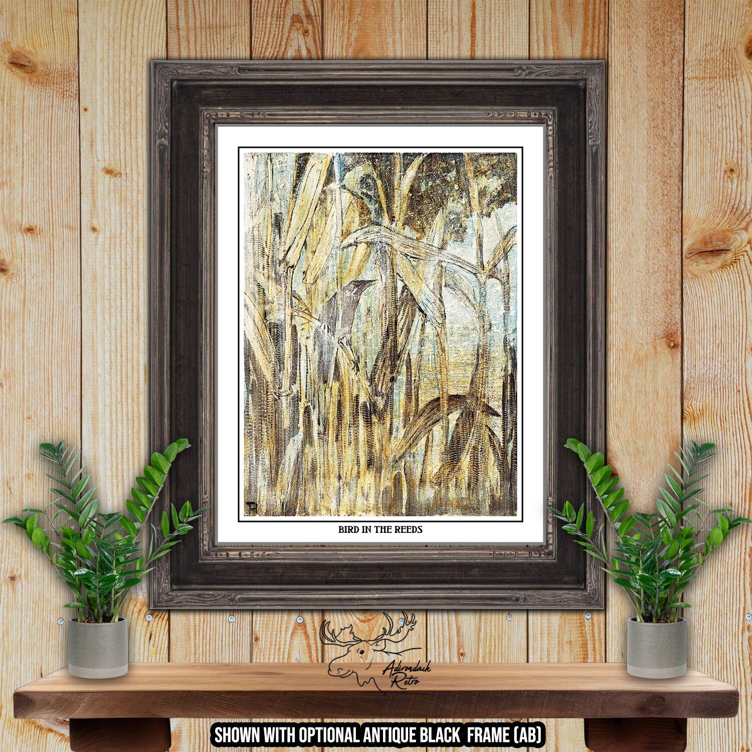 Bird In The Reeds by Theo van Hoytema Giclee Fine Art Print at Adirondack Retro