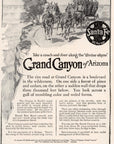 1908 Santa Fe Railroad California Limited Print Ad Rim Road Carriage Horses