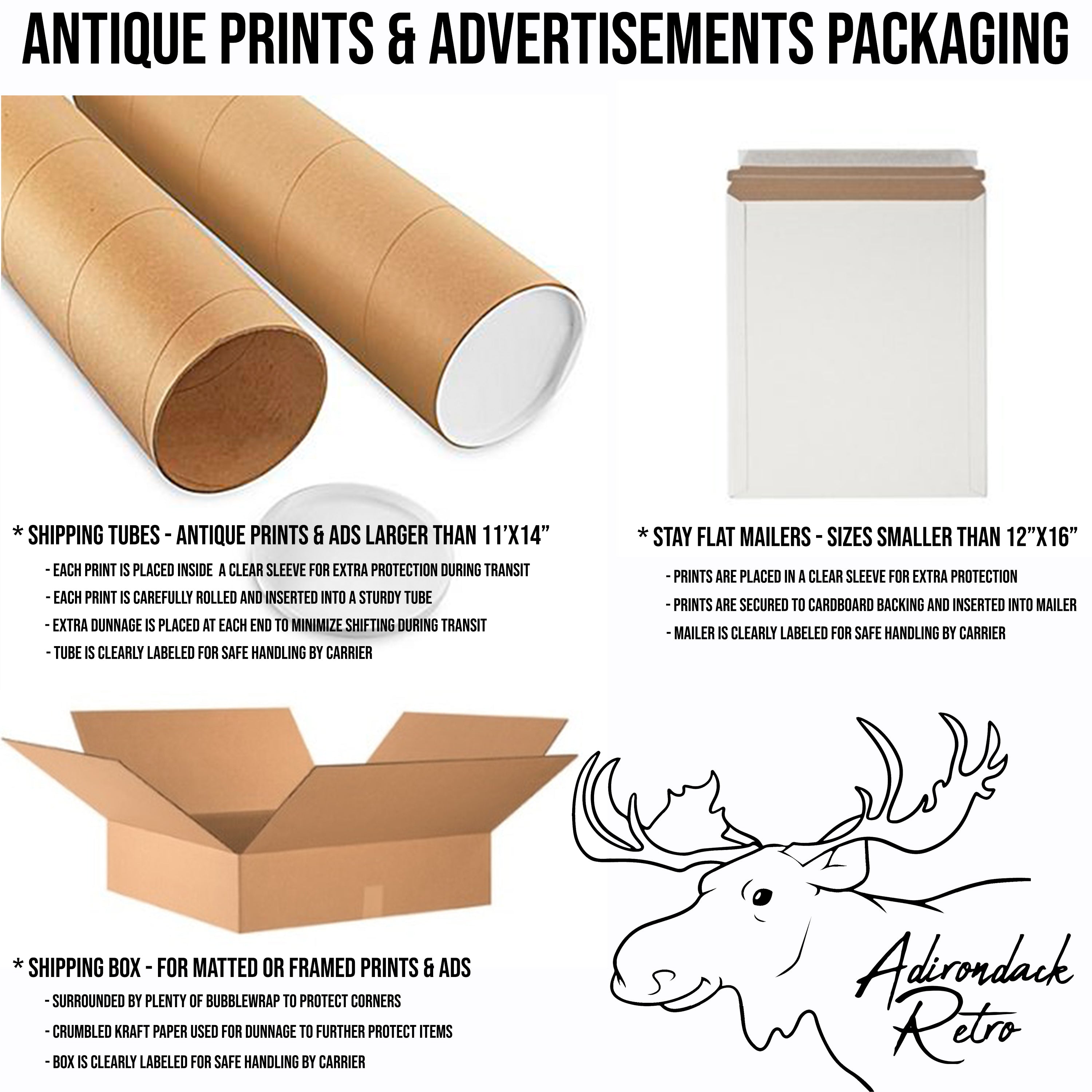 the instructions for how to make an antelope print and advertisements package
