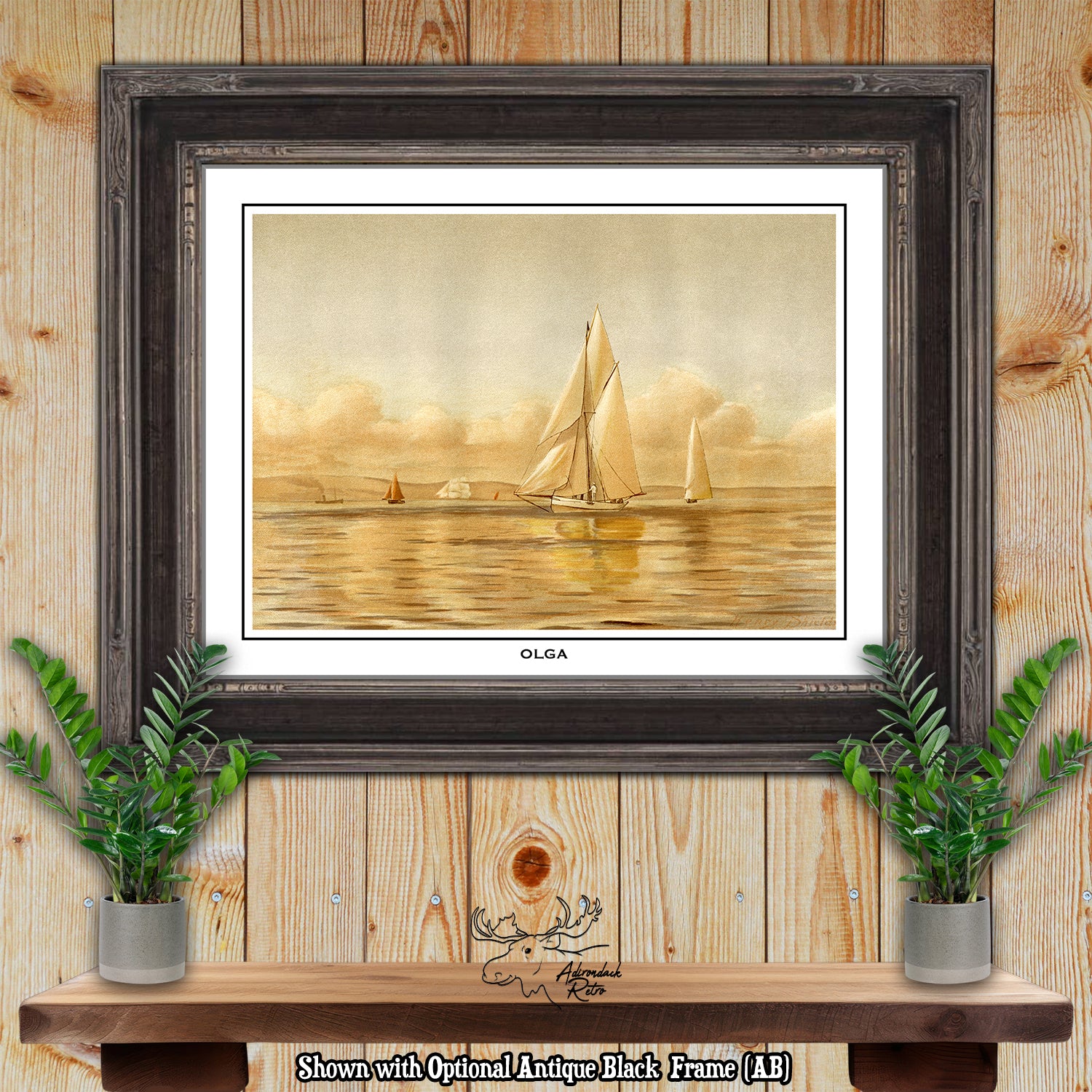 a painting of a sailboat in the ocean