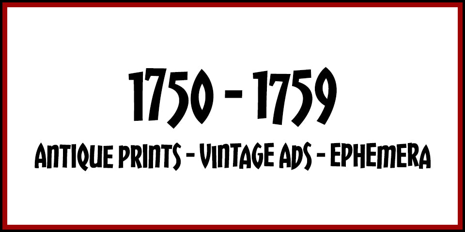 1750s Antique Prints, Vintage Ads and Antique Ephemera from Adirondack Retro