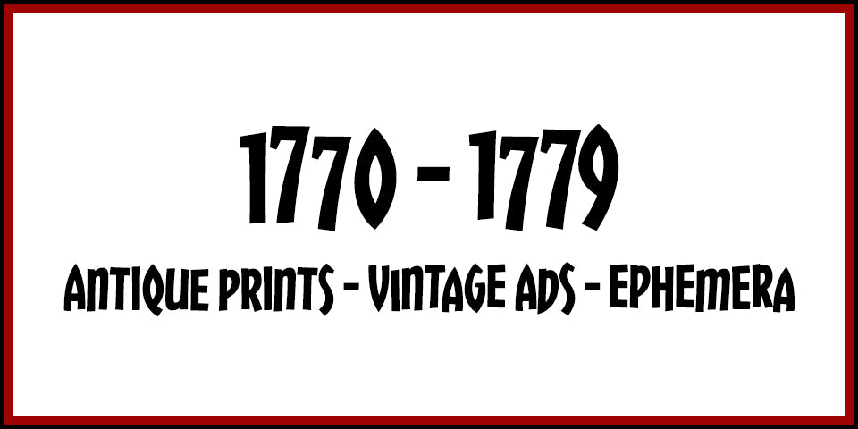 1770s Antique Prints, Vintage Ads and Antique Ephemera from Adirondack Retro