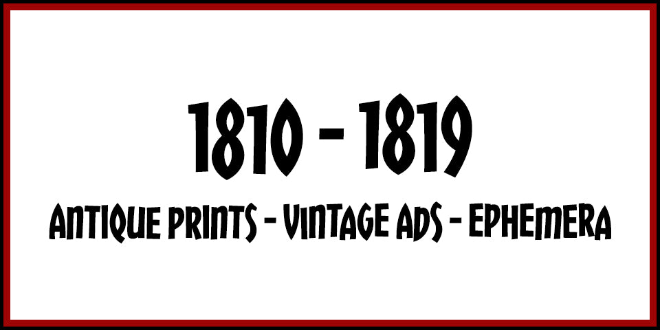 1810s Antique Prints, Vintage Ads and Antique Ephemera from Adirondack Retro