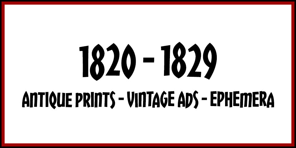 1820s Antique Prints, Vintage Ads and Antique Ephemera from Adirondack Retro