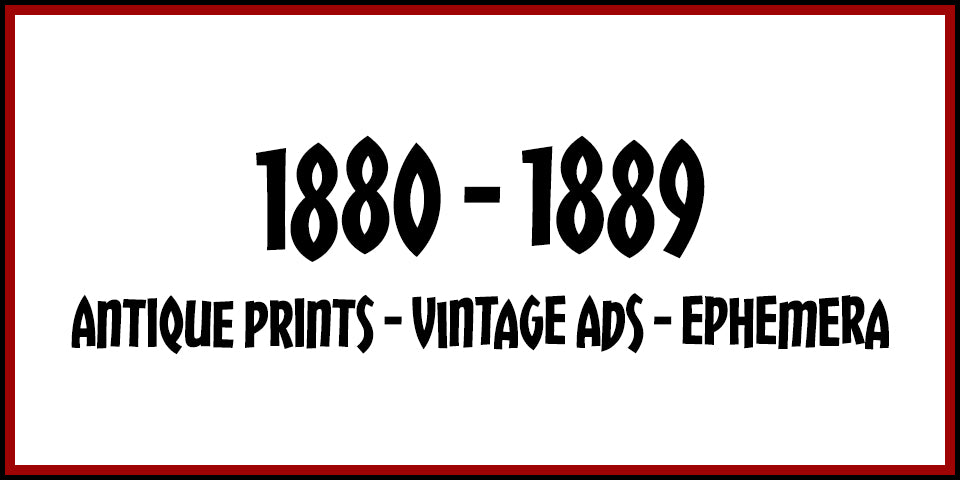 1880s Antique Prints, Vintage Ads and Antique Ephemera from Adirondack Retro