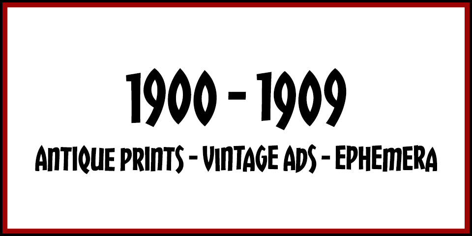 1900s Antique Prints, Vintage Ads and Antique Ephemera from Adirondack Retro