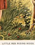 1890 "Little Red Riding|Hood" Chromolithograph Print | Magazine Illustration