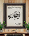 Cement Truck Patent Print - 1955 Cement Mixer Poster - Construction Equipment Invention at Adirondack Retro