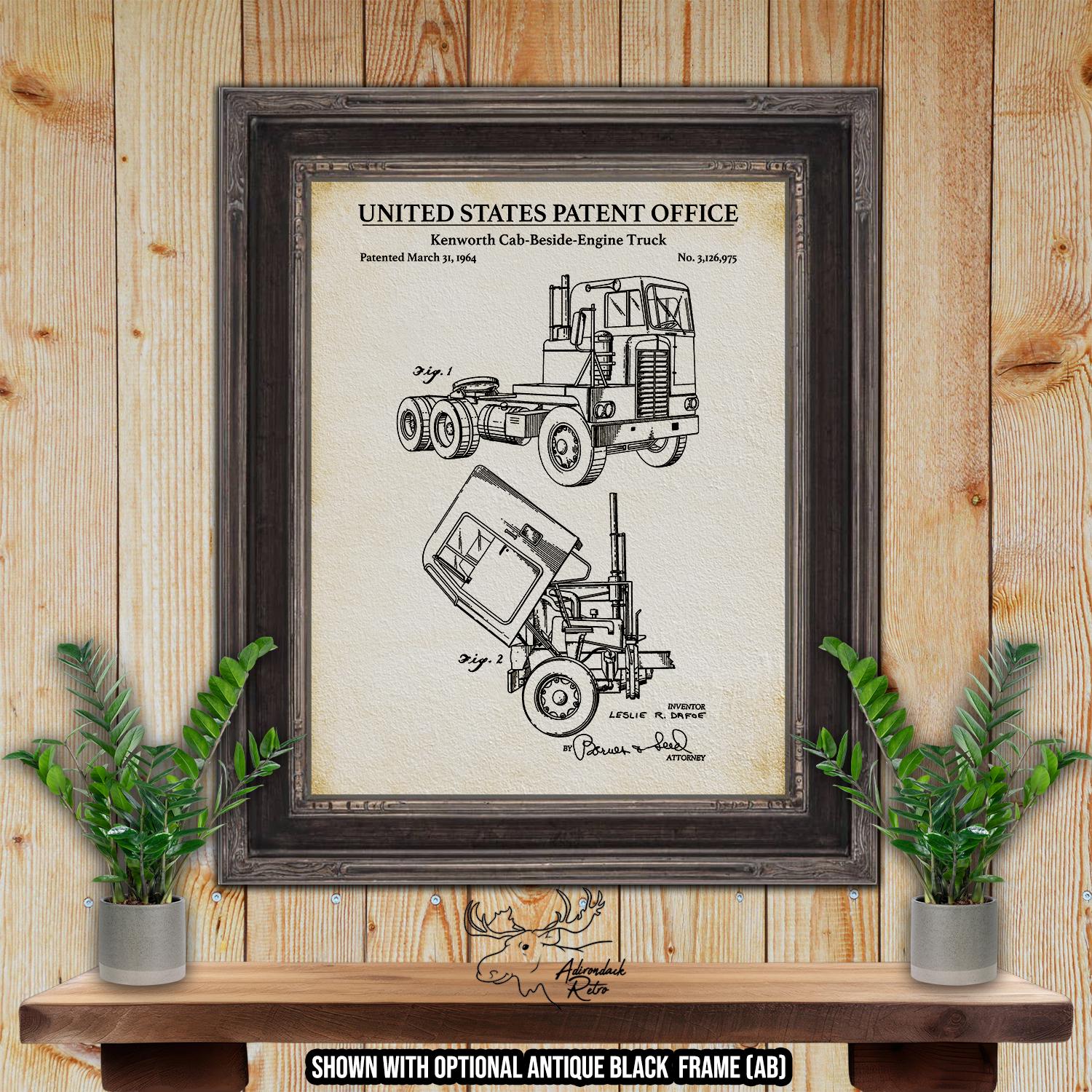 Semi Truck Patent Print - 1964 CBE Truck Invention - Semi Truck Poster at Adirondack Retro