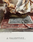 1896 W.B. Davis “A Valentine” Chromolithograph Print | Magazine Illustration
