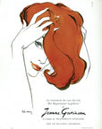 1955 Jeanne Gatineau Hair Vintage Print Ad Pierre Simon Art Seduction Art