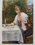1893 "Shall I Say Yes?" Chromolithograph Print | Magazine Illustration