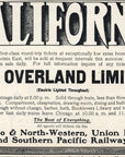 1903 Chicago & North Western Railway Railroad Print Ad Overland Ltd California