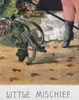 1884 "Little Mischief" Chromolithograph Print | Magazine Illustration