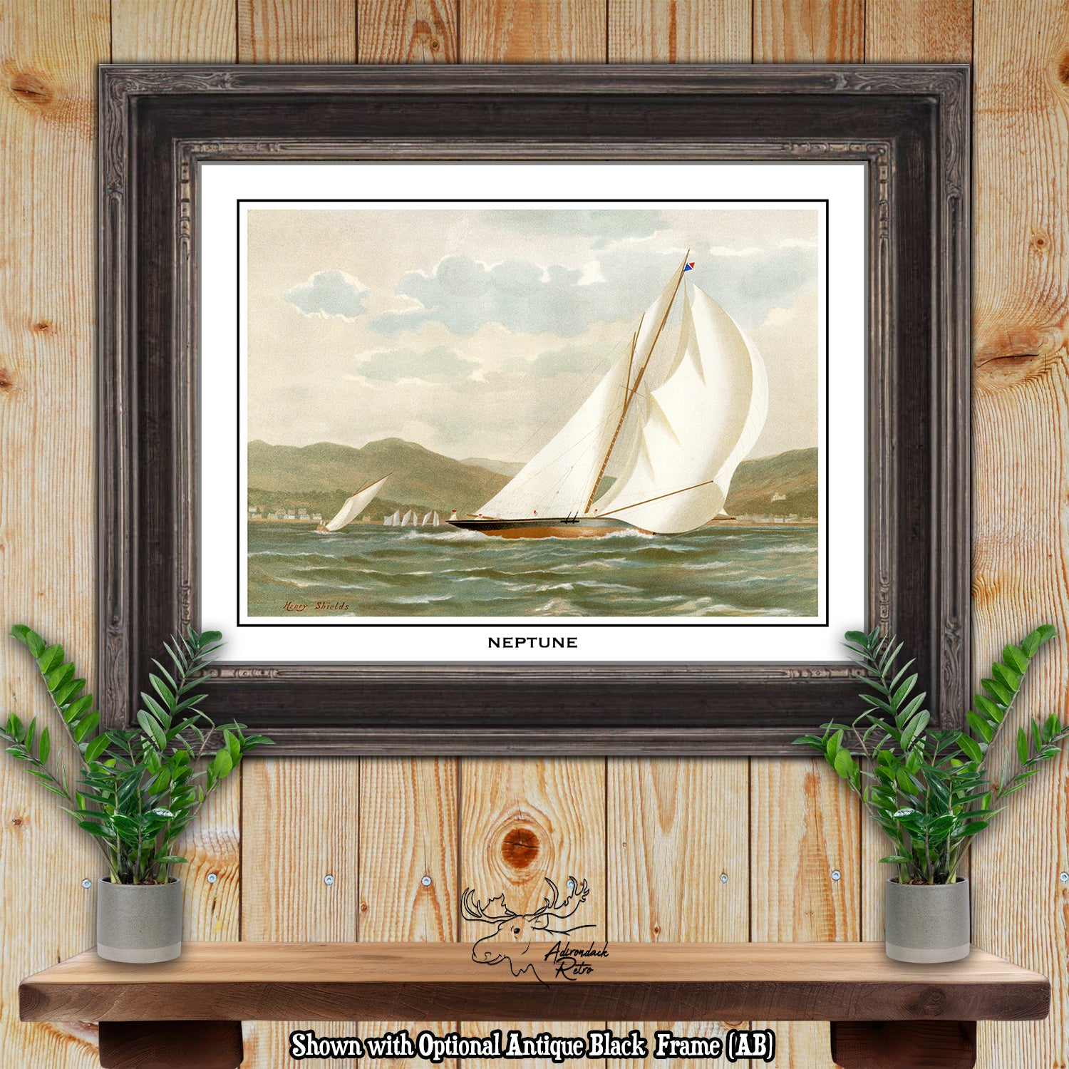 a painting of a sailboat in the ocean