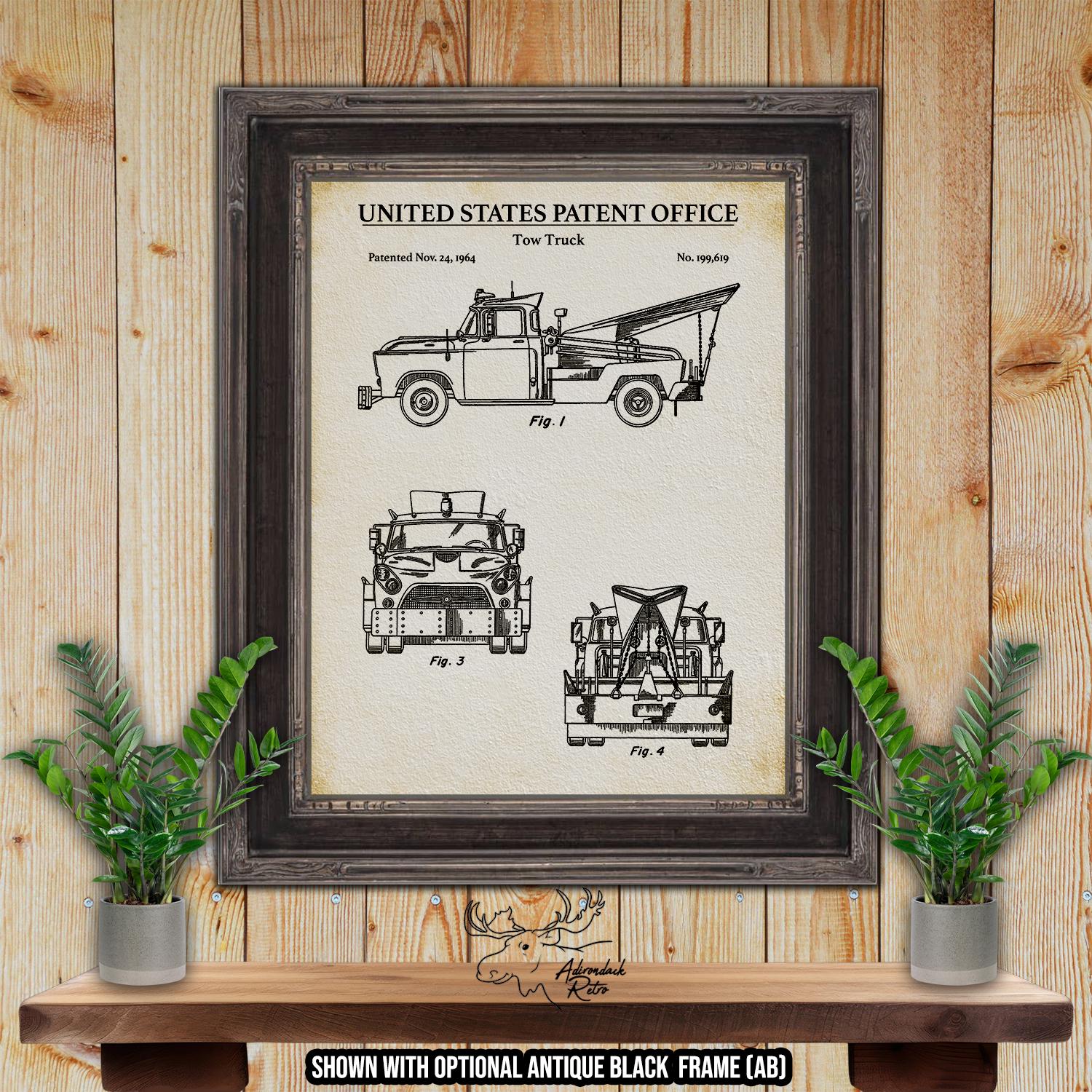 Tow Truck Patent Print - 1964 Wrecker Poster at Adirondack Retro
