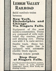 1901 Lehigh Valley Railroad Print Ad Niagara Falls NY Philadelphia Chicago