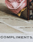 1893 "Compliments" Chromolithograph Print | Magazine Illustration