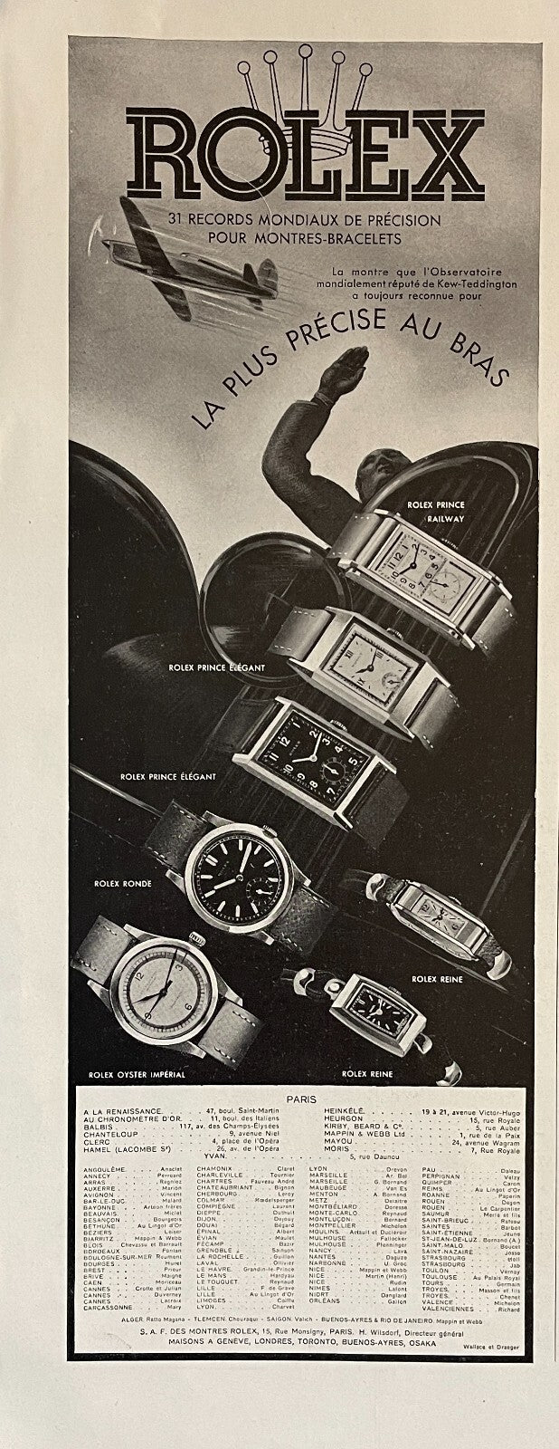 Vintage Rolex Watch Ad - Adirondack Retro Vintage Print