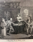 1822 MARRIAGE A LA MODE (Set of 6) Authentic Hogarth Heath Ed. Antique Prints