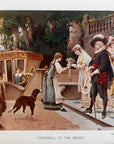 1897 Luigi Crosio "Farewell To The Bride" Chromolithograph Print | Magazine Illustration
