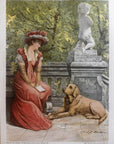1896 Carl J Becker "Sympathy" Chromolithograph Print | Magazine Illustration