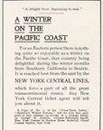 1902 New York Central Railroad Print Ad A Winter On The Pacific Coast