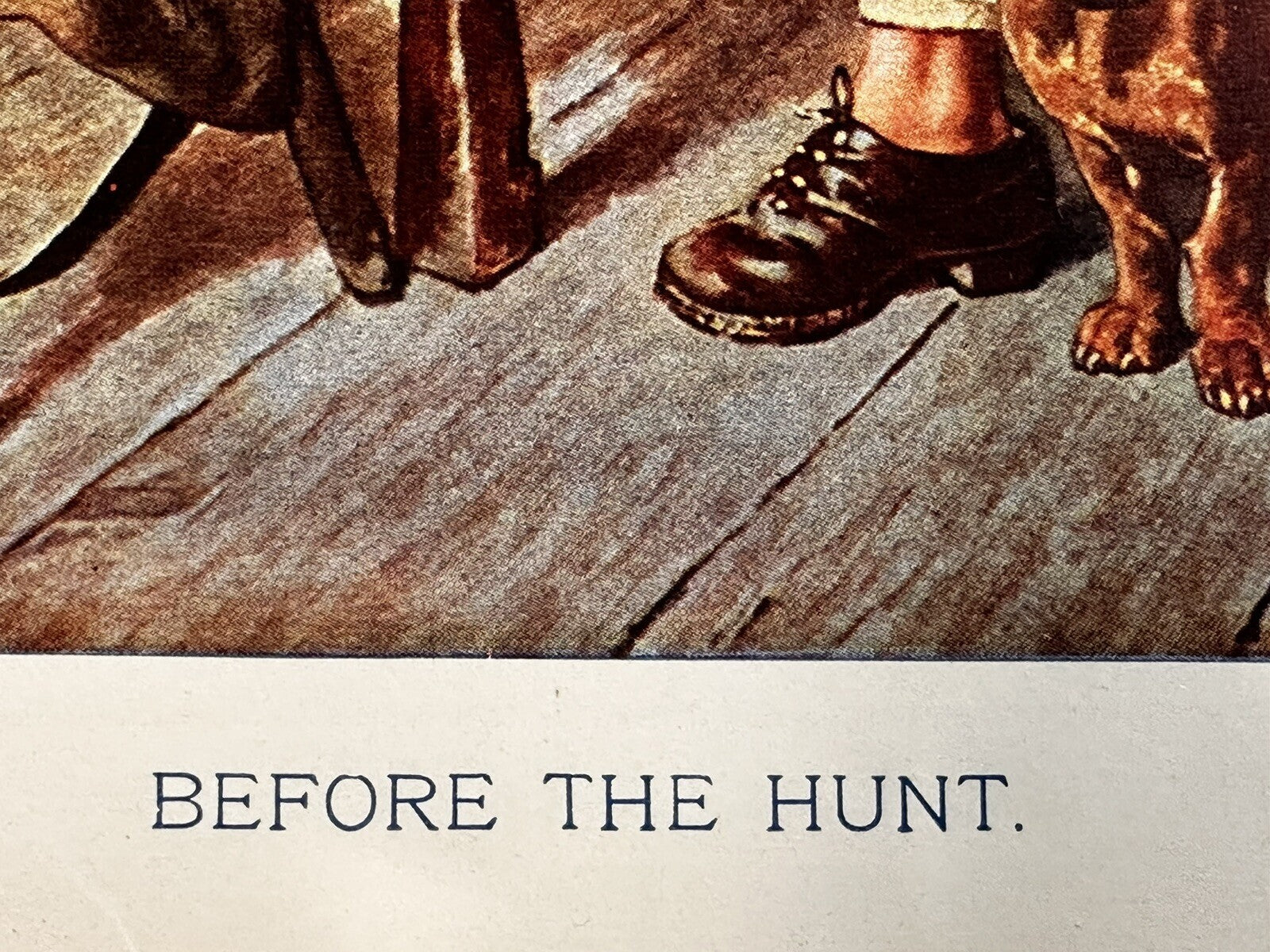 1898 Adolph Eberle &quot;Before The Hunt&quot; Chromolithograph Print | Magazine Illustration