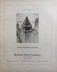 1935 Bankers Trust Vintage Print Ad - Wall St New York City Skyscrapers