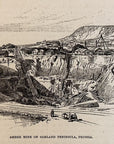 1893 Amber Mine On Samland Peninsula, Prussia Antique Magazine Wood Engraving
