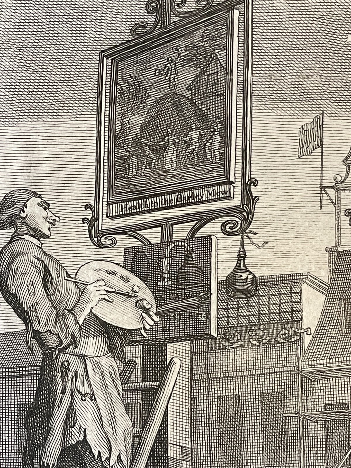 1822 BEER STREET &amp; GIN LANE Authentic Hogarth Heath Ed. Antique Print SET OF 2