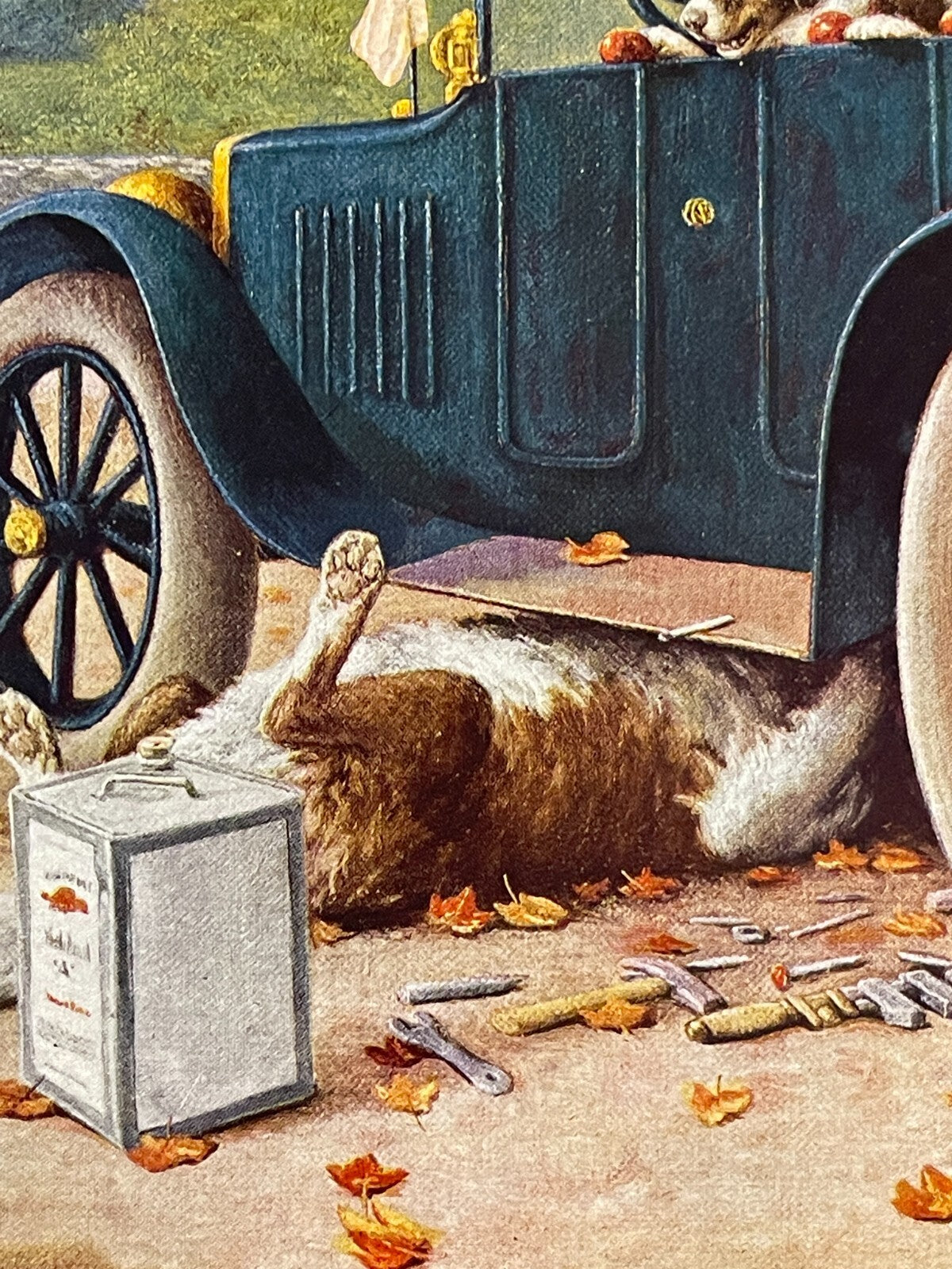 C.M. Coolidge TEN MILES TO A GARAGE Saint Bernard Dogs Car Trouble Picnic