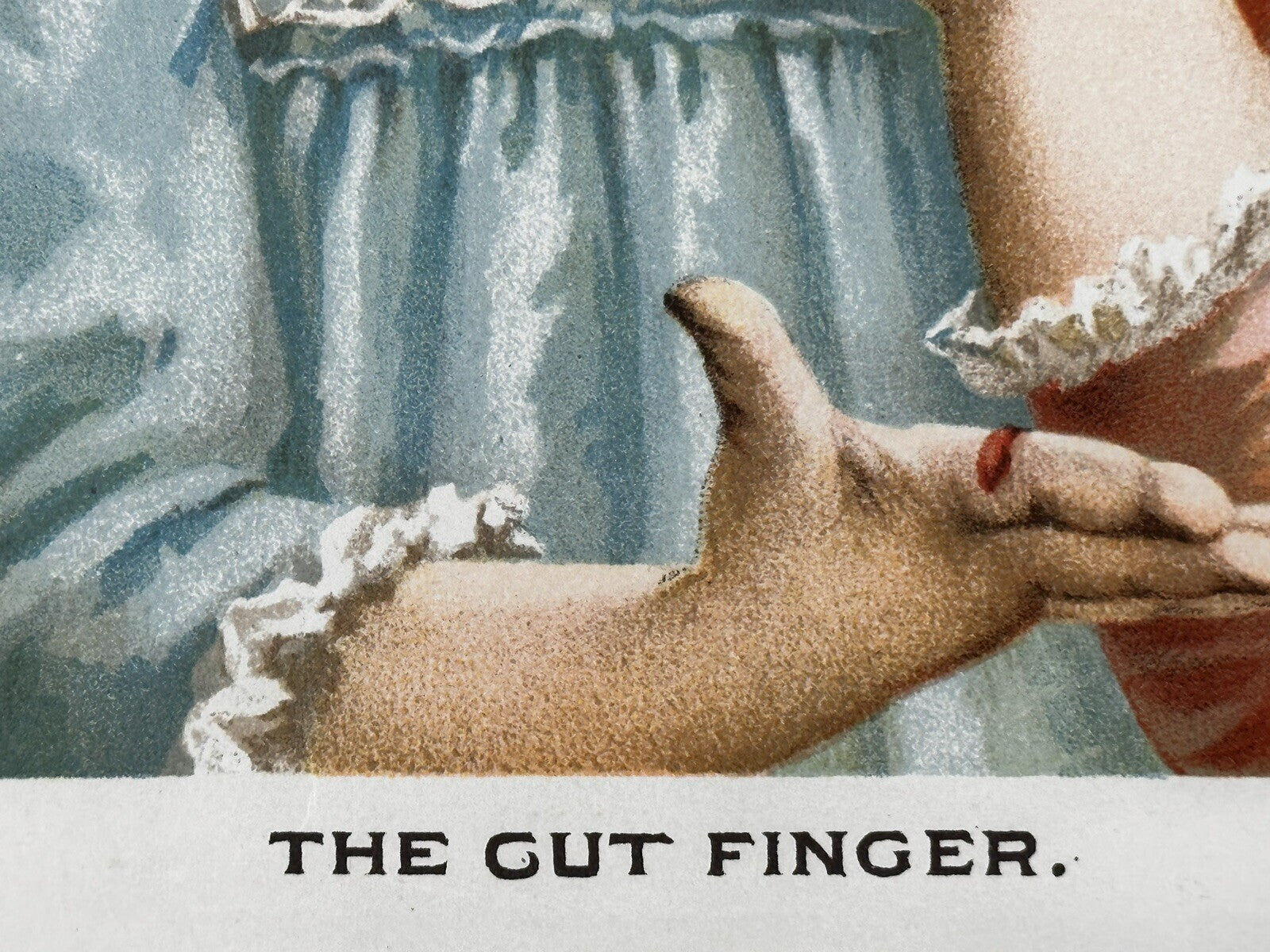 1892 &quot;The Cut Finger&quot; Chromolithograph Print | Magazine Illustration