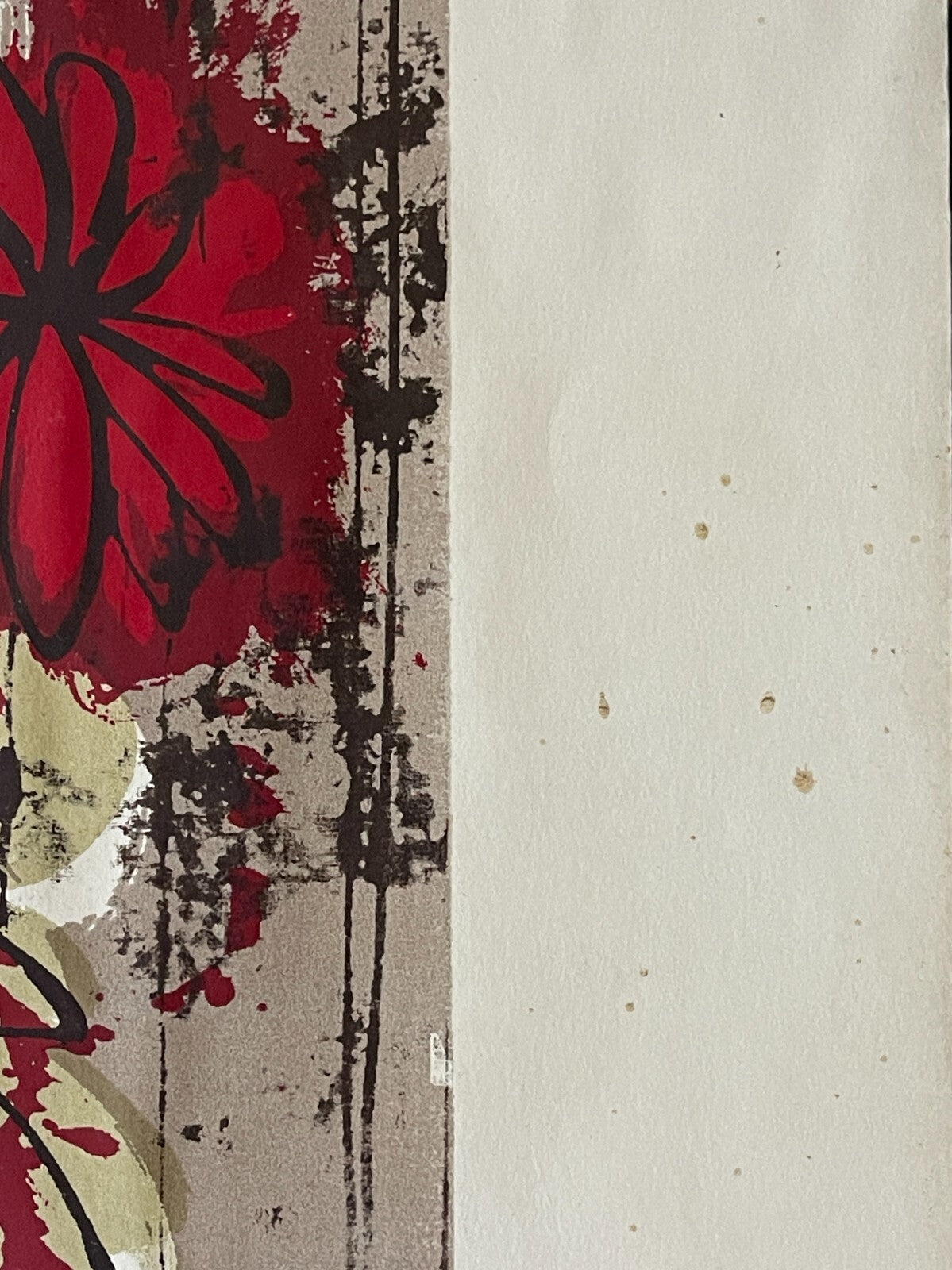 RED FLOWERS Robert Alan Smith ORIGINAL Artist Signed c.1960 Ltd Ed Serigraph