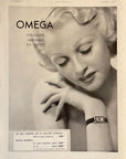 1936 Omega Watch Ad - Laure Albin Guillot Nouvelle Collection - Vintage Print Ad