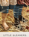 1890 "Little Gleaners" Chromolithograph Print | Magazine Illustration