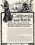 1902 Santa Fe Railroad Print Ad San Juan Capistrano Mission California Limited