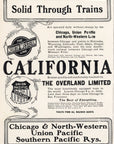 1903 Chicago & North Western Railway Railroad Print Ad C&NW RR California