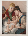 1888 "A New|Year Blessing" Chromolithograph Print | Magazine Illustration