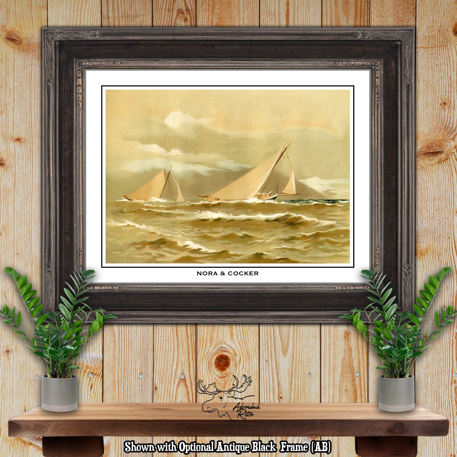 a painting of a sailboat in rough seas