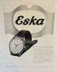 1949 Eska Automatic Men's Watch Advertisement - Vintage B&W Print Ad
