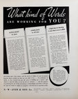 1935 A. W. Ayer & Son Original Print Ad  - Philadelphia PA