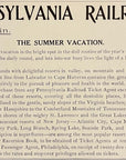 1908 Pennsylvania Railroad Print Ad The Summer Vacation Bulletin Train Travel Ad