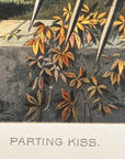 1886 "Parting Kiss" Chromolithograph Print | Magazine Illustration