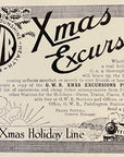 1912 Great Western Railway RR Print Ad GWR XMAS Excursions Holiday Line Railroad